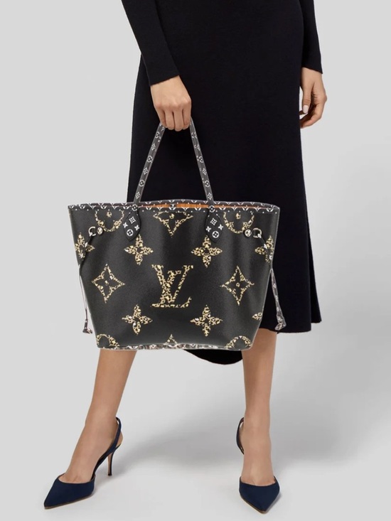 Louis Vuitton Handbags - Louis Vuitton Black & Tan Monogram Neverfull GM Tote Giant Ltd Edition Jungle